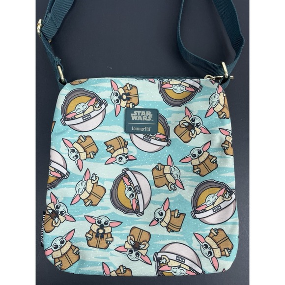 Loungefly Handbags - Star Wars Loungefly Baby Yoda Grogu Passport Crossbody Bag Mandalorian The Child